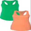1533 Next Level The Ideal Racerback Tank 2XLGreen-Orange view 1