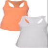 NEXT LEVEL APPAREL Women's The Ideal Quality Tank Top Small Orange-White