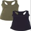 1533 Next Level The Ideal Racerback Tank 2XLArmy-Black view 1