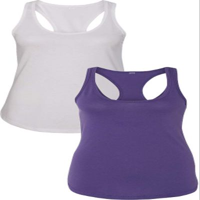 1533 Next Level The Ideal Racerback Tank 2XLWhite-Purple