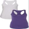 1533 Next Level The Ideal Racerback Tank 2XLWhite-Purple view 1