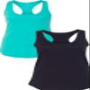 1533 Next Level The Ideal Racerback Tank 2XLTahiti-Black view 1