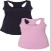 1533 Next Level The Ideal Racerback Tank LargeBlack-Lilac view 1