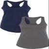 1533 Next Level The Ideal Racerback Tank LargeNavy-Dark Grey view 1