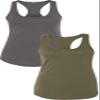 1533 Next Level The Ideal Racerback Tank Small Dark Grey-Army view 1