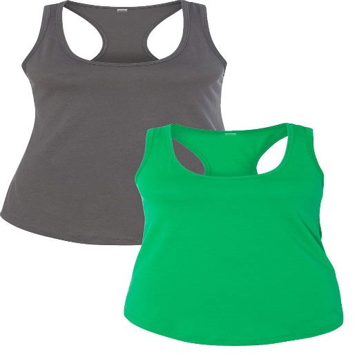 1533 Next Level The Ideal Racerback Tank 2XLDark Grey-Green