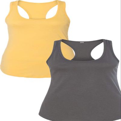 1533 Next Level The Ideal Racerback Tank 2XLBanana-Dark Grey