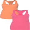 1533 Next Level The Ideal Racerback Tank LargeOrange-Pink view 1