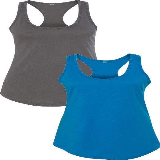 1533 Next Level The Ideal Racerback Tank 2XLDark Grey-Turquoise