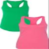 1533 Next Level The Ideal Racerback Tank 2XLGreen-Pink view 1