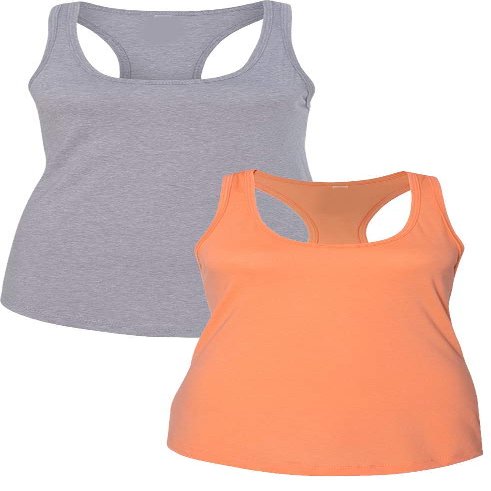 1533 Next Level The Ideal Racerback Tank LargeHeather Grey-Orange
