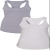 1533 Next Level The Ideal Racerback Tank 2XLHeather Grey-White view 1