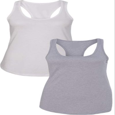 1533 Next Level The Ideal Racerback Tank 2XLWhite-Heather Grey