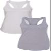 1533 Next Level The Ideal Racerback Tank 2XLWhite-Heather Grey view 1