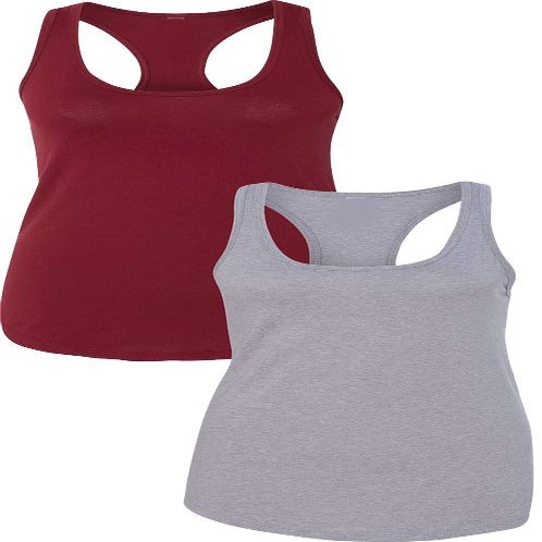 1533 Next Level The Ideal Racerback Tank 2XLCardinal-Heather Grey