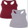 1533 Next Level The Ideal Racerback Tank 2XLCardinal-Heather Grey view 1