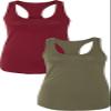 1533 Next Level The Ideal Racerback Tank 2XLCardinal-Army view 1