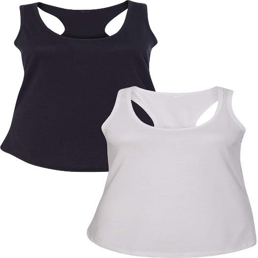 1533 Next Level The Ideal Racerback Tank 2XLBlack-White