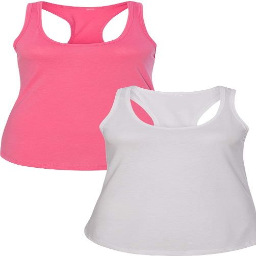 1533 Next Level The Ideal Racerback Tank Small Pink-White