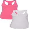 1533 Next Level The Ideal Racerback Tank Small Pink-White view 1