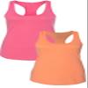 1533 Next Level The Ideal Racerback Tank Medium Pink-Orange view 1