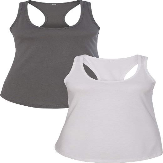 1533 Next Level The Ideal Racerback Tank Small Dark Grey-White
