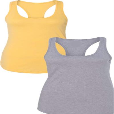 1533 Next Level The Ideal Racerback Tank 2XLBanana-Heather Grey