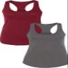 1533 Next Level The Ideal Racerback Tank LargeCardinal-Dark Grey view 1