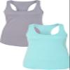 1533 Next Level The Ideal Racerback Tank 2XLHeather Grey-Cancun view 1
