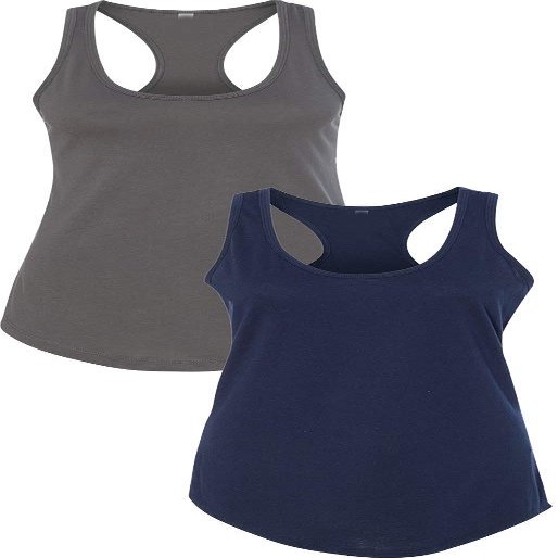 1533 Next Level The Ideal Racerback Tank 2XLDark Grey-Navy
