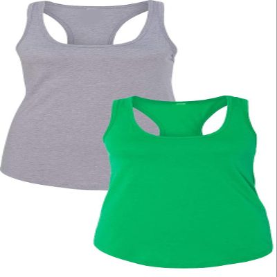 1533 Next Level The Ideal Racerback Tank 2XLHeather Grey-Green
