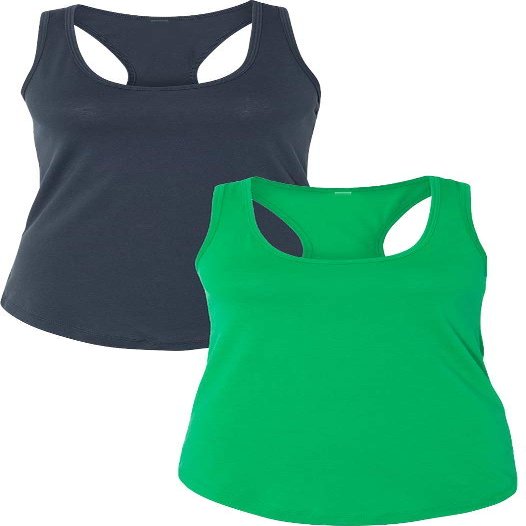 1533 Next Level The Ideal Racerback Tank 2XLIndigo-Green