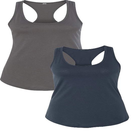 1533 Next Level The Ideal Racerback Tank 2XLDark Grey-Indigo