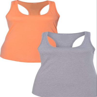 1533 Next Level The Ideal Racerback Tank 2XLOrange-Heather Grey