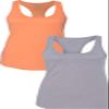 1533 Next Level The Ideal Racerback Tank 2XLOrange-Heather Grey view 1