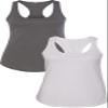 1533 Next Level The Ideal Racerback Tank LargeDark Grey-White view 1