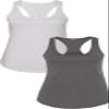 1533 Next Level The Ideal Racerback Tank X-Small White-Dark Grey view 1