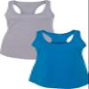 1533 Next Level The Ideal Racerback Tank Small Heather Grey-Turquoise view 1