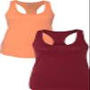 1533 Next Level The Ideal Racerback Tank 2XLOrange-Cardinal view 1