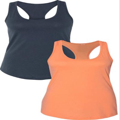 1533 Next Level The Ideal Racerback Tank Medium Indigo-Orange