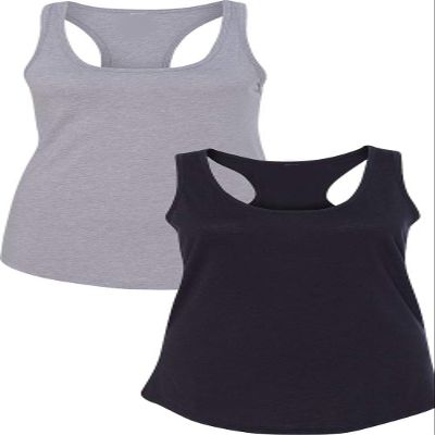 1533 Next Level The Ideal Racerback Tank Medium Heather Grey-Black