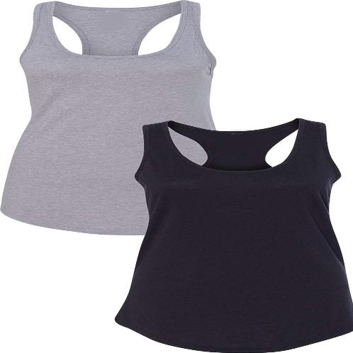 1533 Next Level The Ideal Racerback Tank Medium Heather Grey-Black