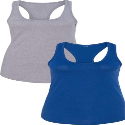 1533 Next Level The Ideal Racerback Tank Small Heather Grey-Royal