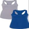 1533 Next Level The Ideal Racerback Tank Small Heather Grey-Royal view 1