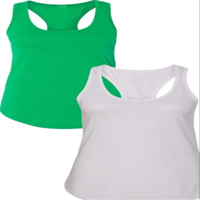 1533 Next Level The Ideal Racerback Tank 2XLGreen-White