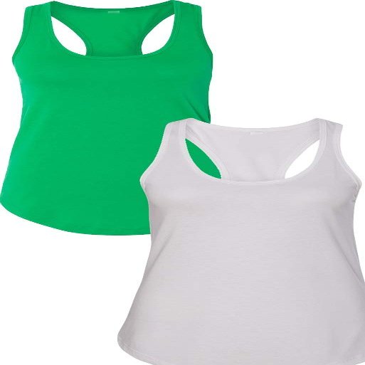 1533 Next Level The Ideal Racerback Tank 2XLGreen-White