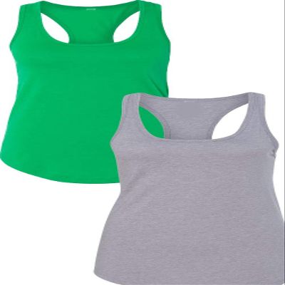 1533 Next Level The Ideal Racerback Tank 2XLGreen-Heather Grey