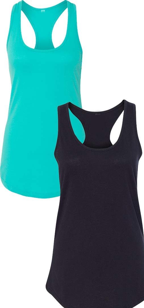 1533 Next Level The Ideal Racerback Tank Medium Tahiti-Black