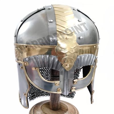Medieval SCA LARP Viking Wolf Helmet Reenactment Armor Helmet Replica with Express Shipping