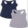1533 Next Level The Ideal Racerback Tank X-Small Navy-Heather Grey view 1